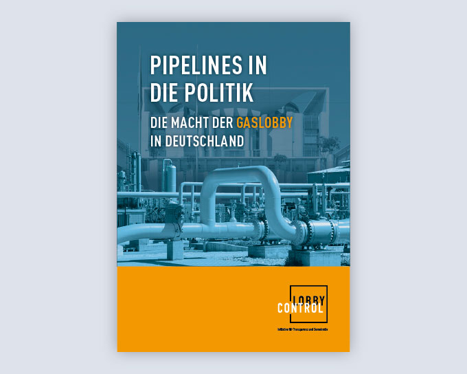 Titelseite der Gasstudie zeigt eine Fotomontage von Gasleitungen vor dem Deutschen Bundestag