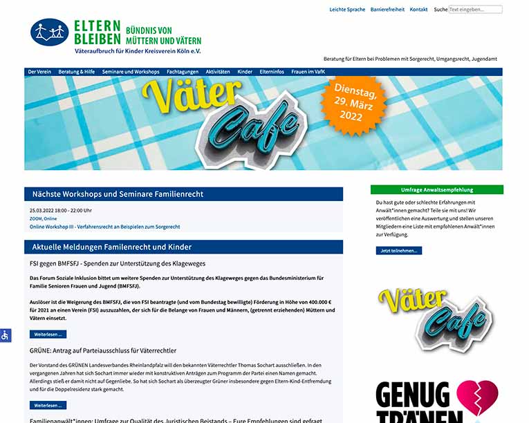 Portal-Website für 8.500 Mitglieder.